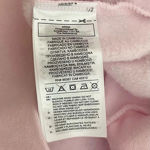 Adidas Two Tone Logo Hoodie Large Long Sleeve Kangaroo Pocket Soft Inside EUC - Picture 7 of 8